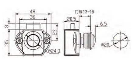 Dolap Kulbu Basmalı Küçük Ø: 20 mm Mas Mare
