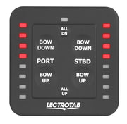 GÖSTERGELİ FLAP KONTROL PANELİ TEK/ÇİFT İSTASYON 12V/24V ( FLYBRIDGE İÇİN İKİNCİ SLC11 KUMANDA SATIN ALINMALIDIR ) LECTROTAB
