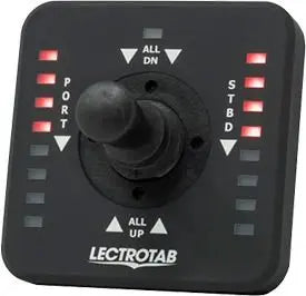 GÖSTERGELİ JOYSTICK FLAP KONTROL PANELİ TEK/ÇİFT İSTASYON 12V/24V (FLYBRIDGE İÇİN İKİNCİ JLC11 KUMANDA SATIN ALINMALIDIR) LECTROTAB