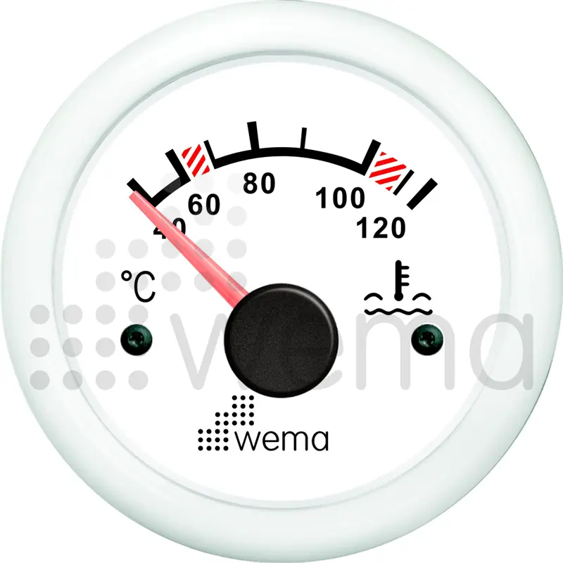HARARET GÖSTERGESİ 52 mm BEYAZ/BEYAZ WEMA