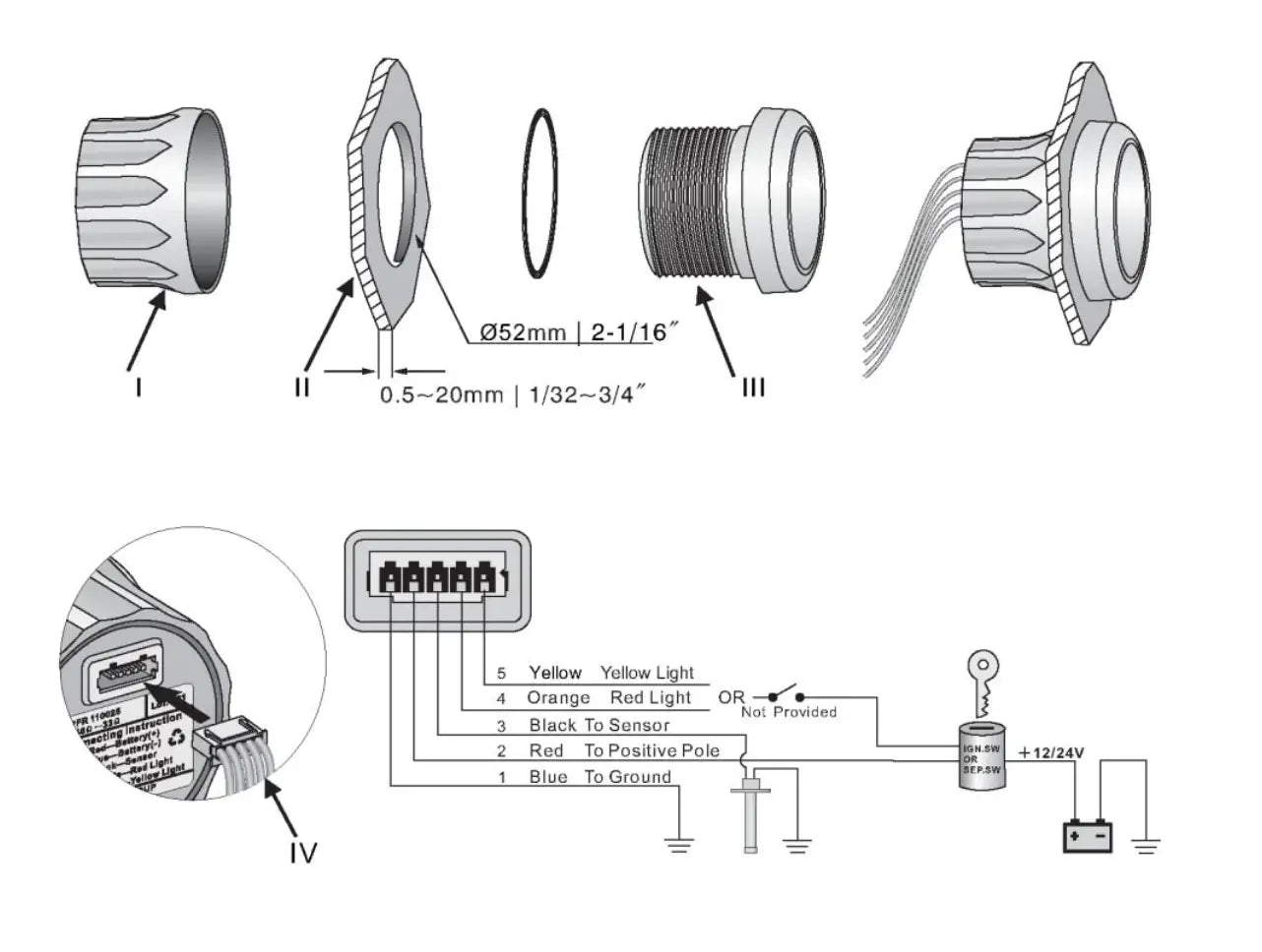 HARARET GÖSTERGESİ 52 mm KROM/BEYAZ WEMA