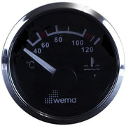 HARARET GÖSTERGESİ 52 mm KROM/SİYAH WEMA