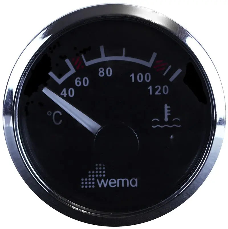 HARARET GÖSTERGESİ 52 mm KROM/SİYAH WEMA