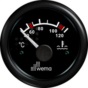 HARARET GÖSTERGESİ 52 mm SİYAH/SİYAH WEMA