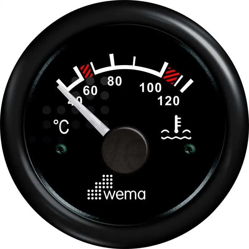 HARARET GÖSTERGESİ 52 mm SİYAH/SİYAH WEMA