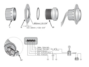 HARARET GÖSTERGESİ 52 mm SİYAH/SİYAH WEMA