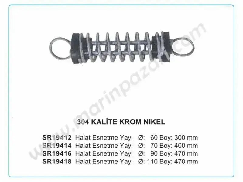 Halat Esnetme Yayı Krom Nikel 60x300 mm Mas Mare