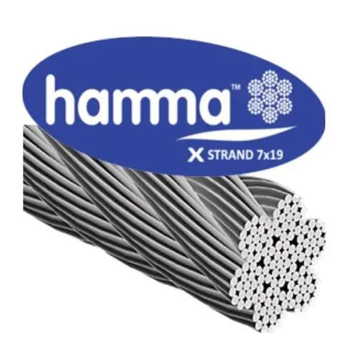 Hamma Paslanmaz Celik Halat 5 mm 7X19 HAMMA
