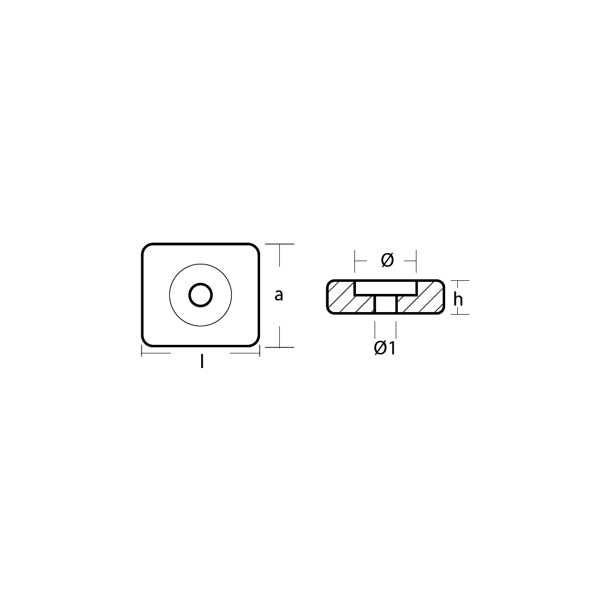 Honda Small plate for case and bracket - Piastrina per supporto motore Honda TECNOSEAL