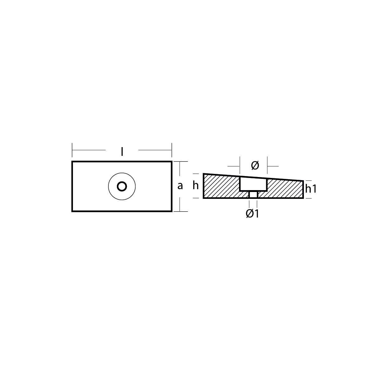 Honda wedge anode - Anodo a cuneo Honda TECNOSEAL