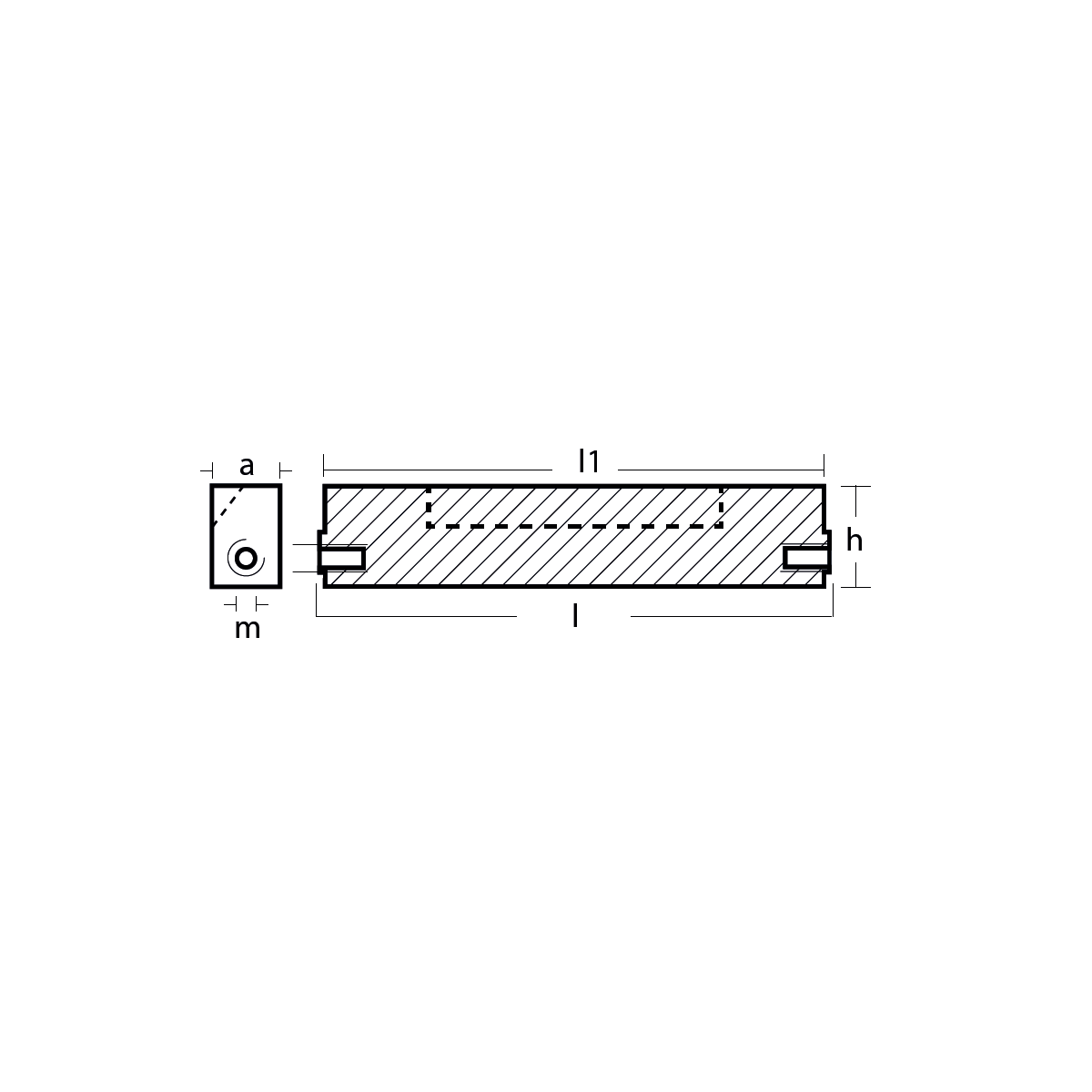 Johnson -Evinrude Power Trim anode - Anodo per trim Johnson -Evinrude TECNOSEAL