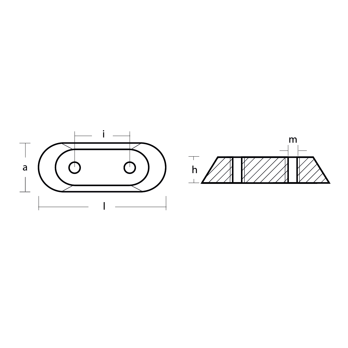 Johnson-Evinrude Transom Bracket - Anodo per supporto motore Johnson - Evinrude TECNOSEAL