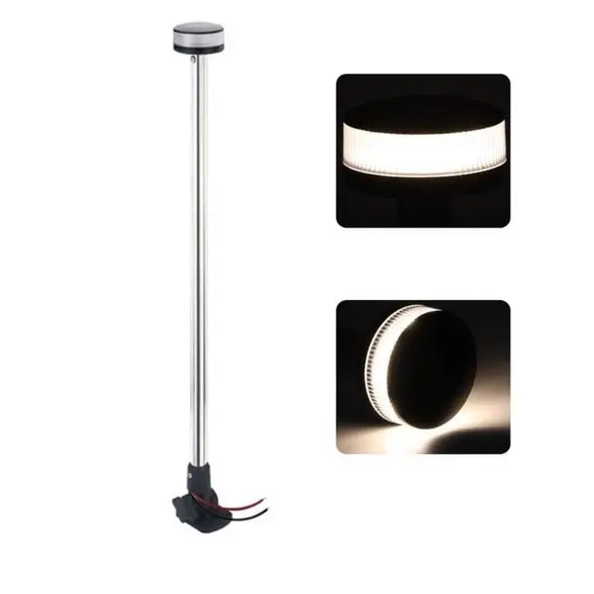 Krom Led Yatarlı Bayrak Direği 12V 60 cm Easterner