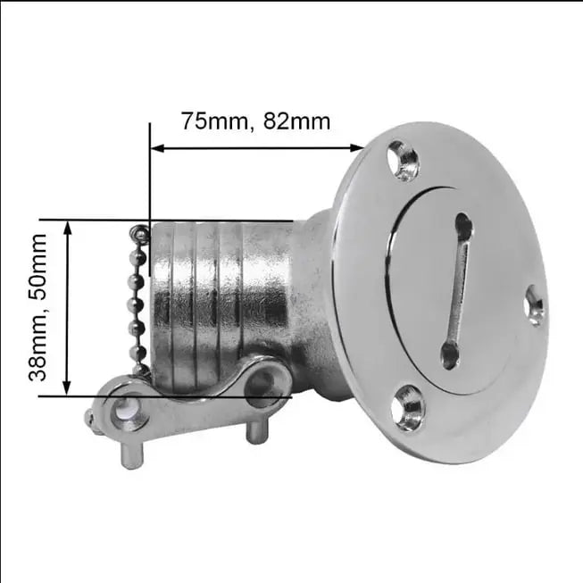 Krom Pis Dolum Ağzı Eğimli 38mm Marine Town