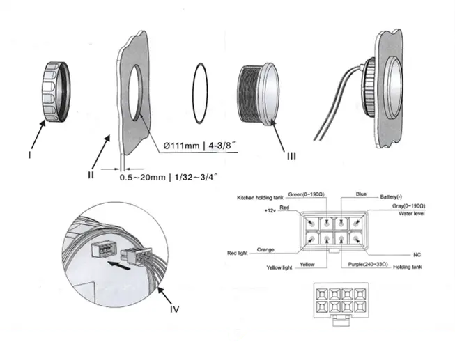 Kus Devir Göstergesi 4000 RPM Beyaz 12-24V 85 mm Kus