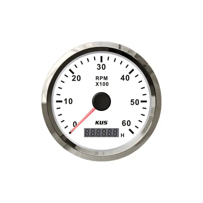 Kus Devir Göstergesi 8000 RPM Beyaz 12-24V 85 mm Kus