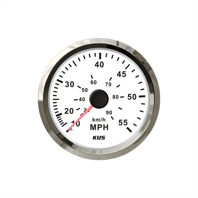Kus Sürat Göstergesi 55 mph Beyaz 12-24V 85 mm Kus