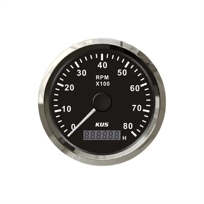 Kus Sürat Göstergesi 55 mph Siyah 12-24V 85 mm Kus