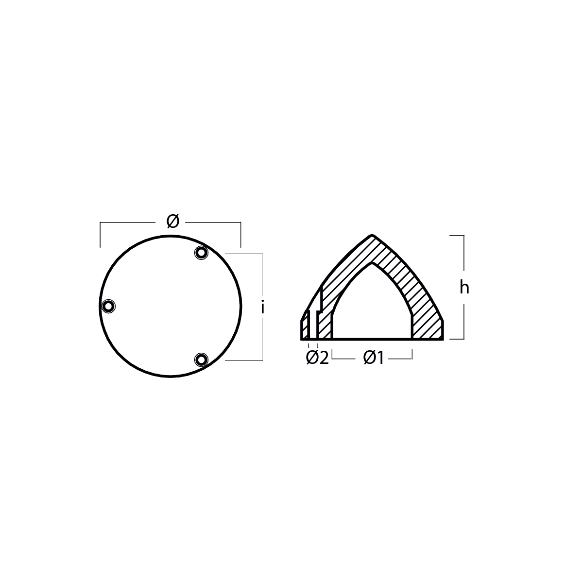 MAX PROP 3 DELİKLİ PERVANE TUTYASI Ø100 TECNOSEAL
