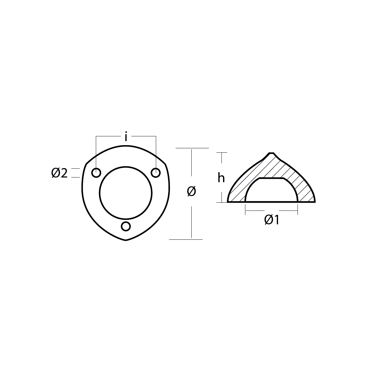 MAX PROP 3 DELİKLİ PERVANE TUTYASI Ø120 TECNOSEAL