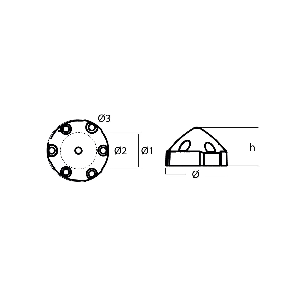 MAX PROP 6 DELİKLİ PERVANE TUTYASI MP70R TECNOSEAL