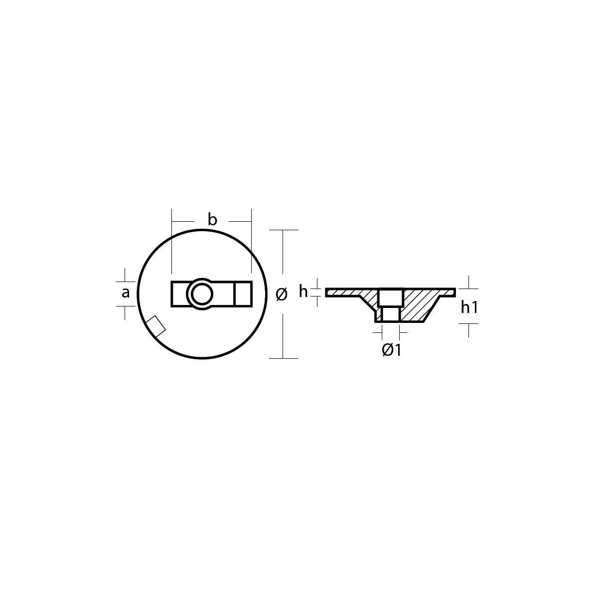 MERCURY/MERCRUISER FLAT TRIM TAB ANODE TECNOSEAL