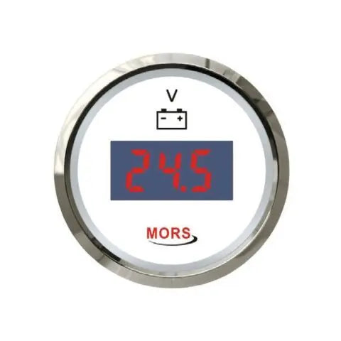 MORS Dijital Voltmetre 12-24V Beyaz Mas Mare