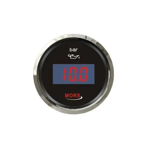 MORS Dijital Yağ Göstergesi 10 Bar 12-24V Siyah Mors