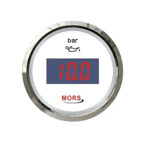 MORS Dijital Yağ Göstergesi 5 Bar 12-24V Beyaz Mors