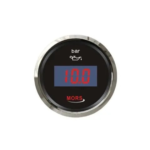 MORS Dijital Yağ Göstergesi 5 Bar 12-24V Siyah Mors