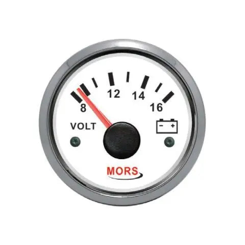 MORS Voltmetre 12V Beyaz Mors