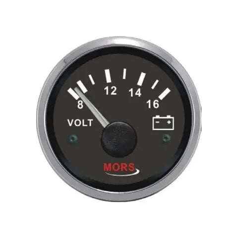 MORS Voltmetre 24V Siyah Mors