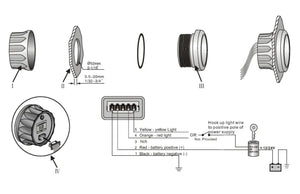 MOTOR ÇALIŞMA ZAMAN SAATİ 52 mm KROM/SİYAH WEMA