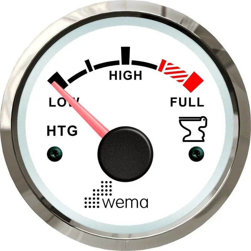 PİS SU TANKI SEVİYE GÖSTERGESİ 52 mm KROM/BEYAZ WEMA