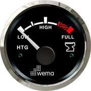PİS SU TANKI SEVİYE GÖSTERGESİ 52 mm KROM/SİYAH WEMA