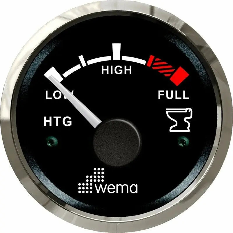 PİS SU TANKI SEVİYE GÖSTERGESİ 52 mm KROM/SİYAH WEMA