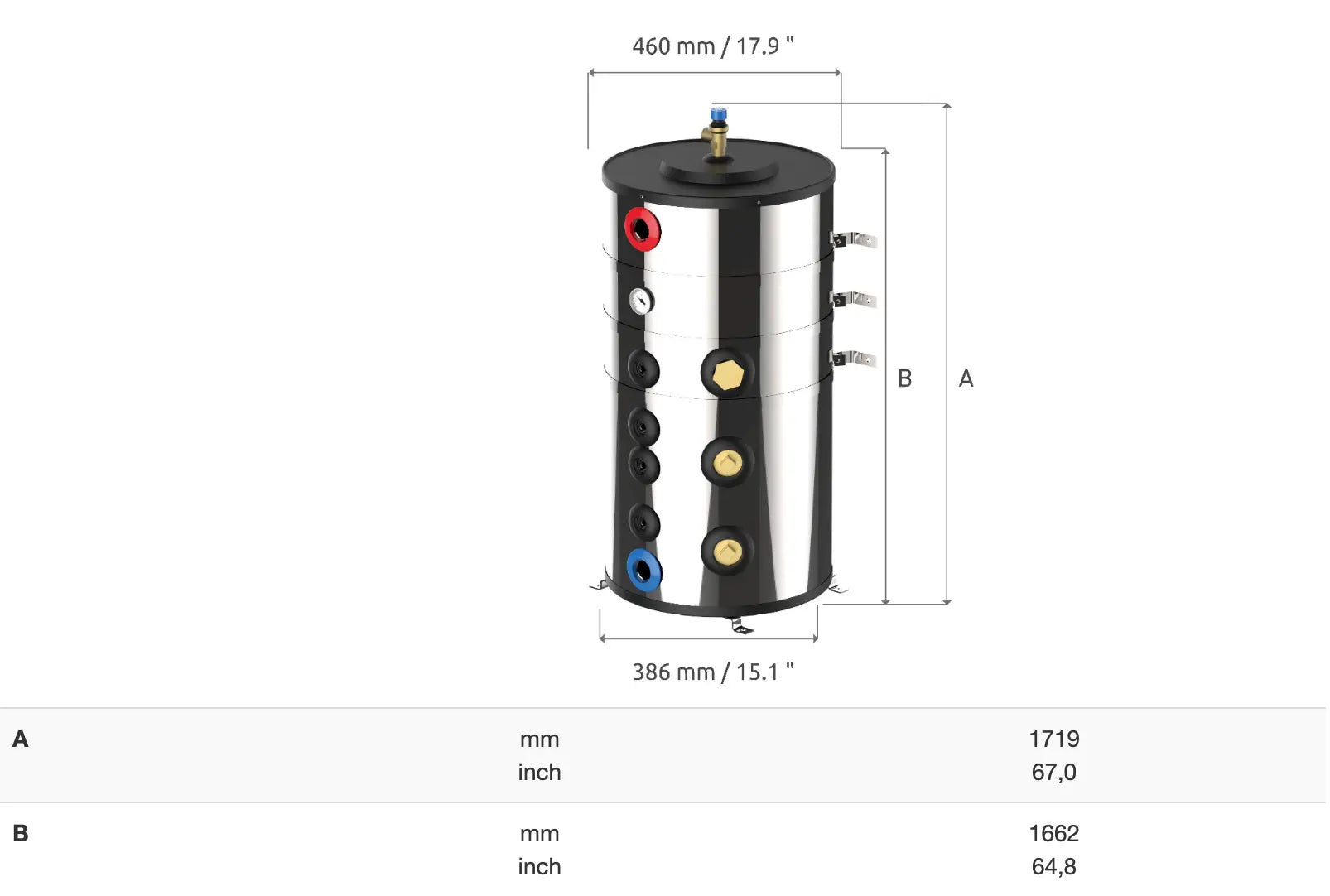 PROFESSIONAL SERİSİ BOILER 200 L DİKEY REZİSTANSSIZ (2 X 1500W YA DA 2 X 3000W REZİSTANS TAKILABİLİR ) ATI DI MARIANI