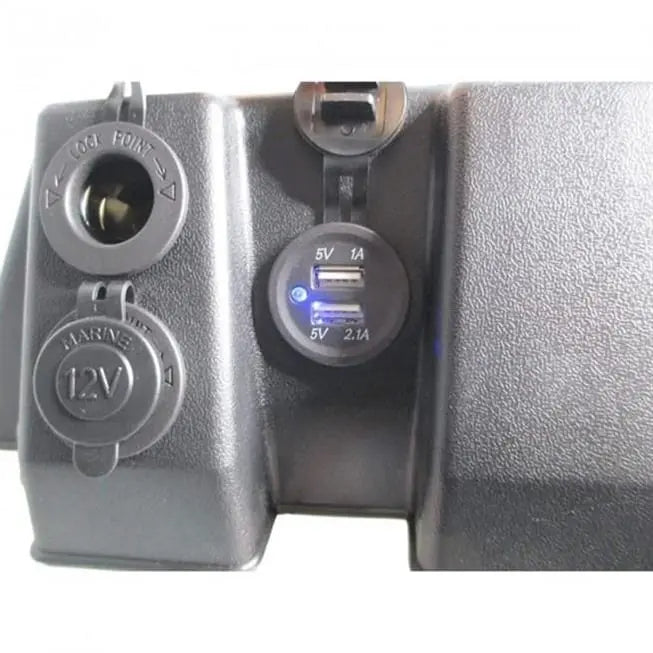 Plastik Akü Kutusu Çakmak+Usb+Voltmetreli Headerbs