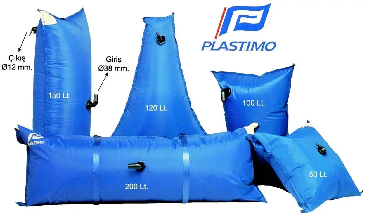 Plastimo Şişme Su Tankı 150 Lt. 70 x 140 cm Giriş: 38mm Çıkış: 12mm Plastimo