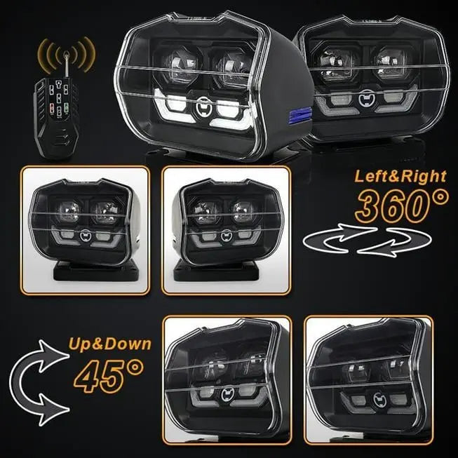 Projektör Uzaktan Kumandalı 12-24v 60W Led Siyah Wmc
