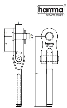Regatta Swage Toggle 7 mm Pin 1/2" HAMMA