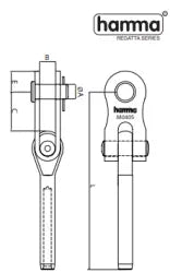 Regatta Swage Toggle 7 mm Pin 7/16" - Mas Mare