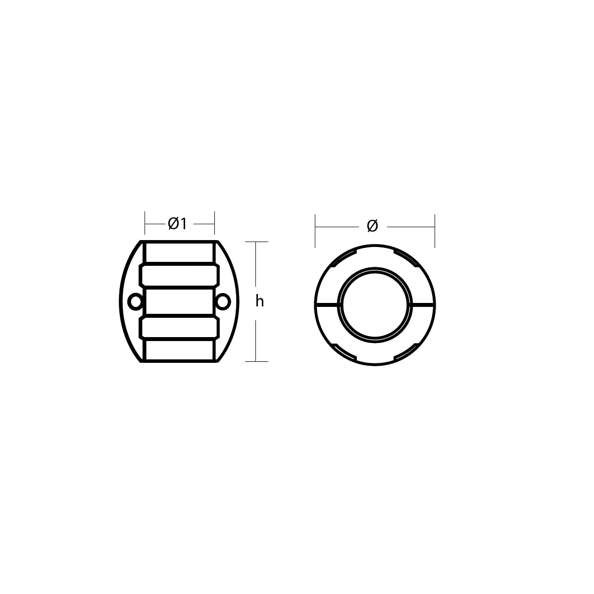 ŞAFT TUTYASI Ø45 mm ALÜMİNYUM TECNOSEAL