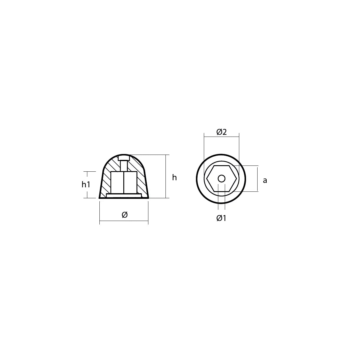 SIDEPOWER/SLEIPNER BAŞ MANEVRA PERVANE TUTYASI SE130/170 - SP240/285 ALÜMİNYUM TECNOSEAL