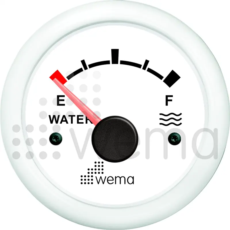 SU TANKI SEVİYE GÖSTERGESİ 52 mm BEYAZ/BEYAZ WEMA