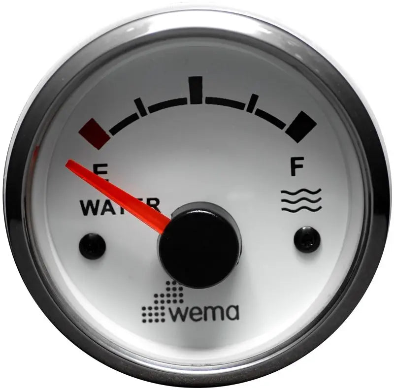 SU TANKI SEVİYE GÖSTERGESİ 52 mm KROM/BEYAZ WEMA