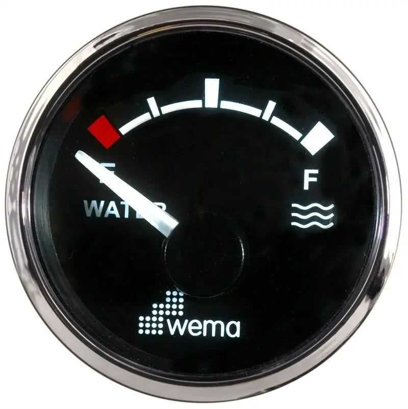 SU TANKI SEVİYE GÖSTERGESİ 52 mm KROM/SİYAH WEMA