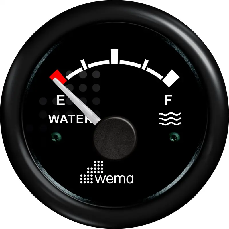 SU TANKI SEVİYE GÖSTERGESİ 52 mm SİYAH/SİYAH WEMA