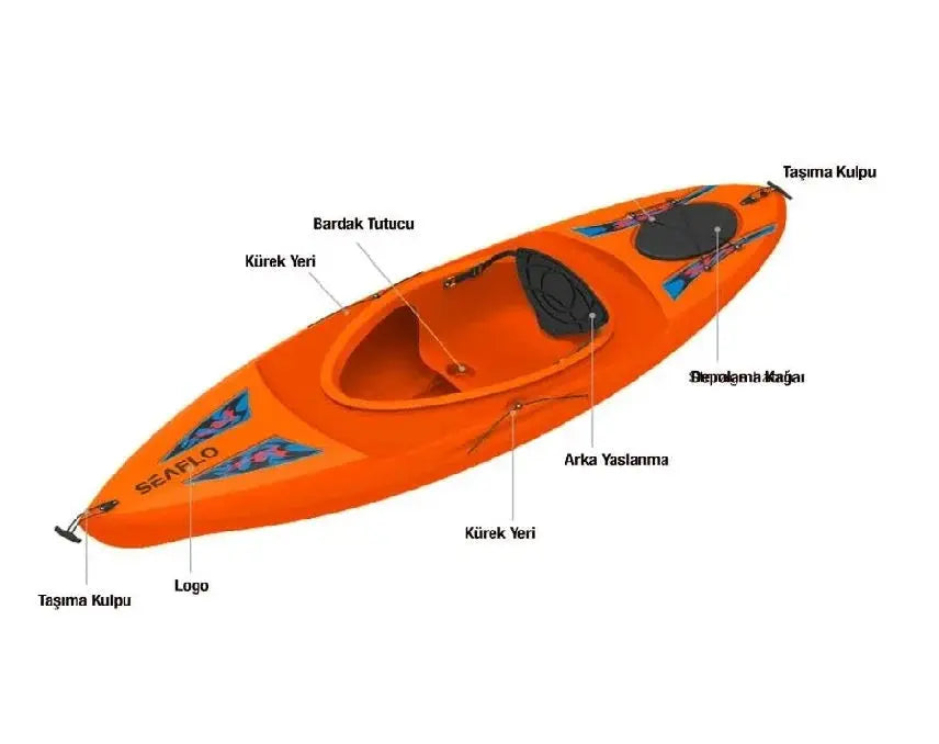 Seaflo Tekapo 8.8 Turuncu Tek Kişilik Kapalı Kano Mas Mare
