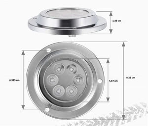 Su Altı Lambası 6 Ledli Yuvarlak 12-30V Beyaz OSCULATI